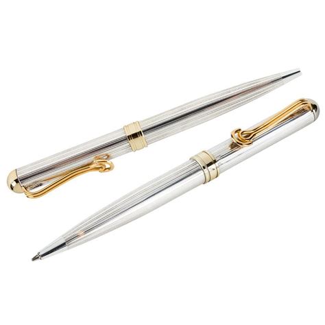 Matching Sterling Silver Pen and Mechanical Pencil with Original 